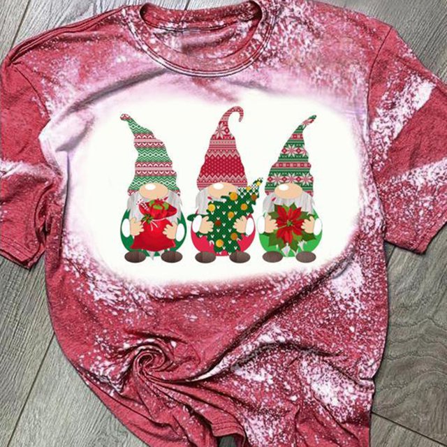 Camiseta de manga corta con estampado de tres gnomos y tinte de corbata para hombre y mujer (XL) Tmvgtek Para estrenar