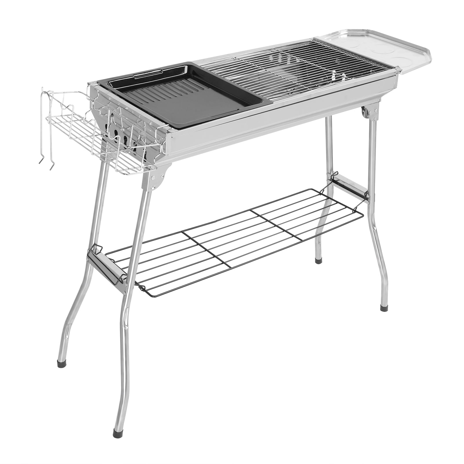 EasingRoom 39'' BBQ Grills Charcoal Grill with Stand Stainless Steel Foldable Grill