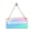 Pastel Gradient, variant on Bedroom (Flower Ornament) 5x10 Hanging Plus Wall or Door Sign | Rustic Twine | Range of Vibrant Decor Styles | Room Signs For Home and Business