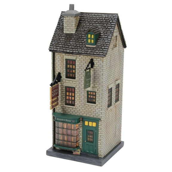 Department 56 Harry Potter Village Flourish and Blotts Lit Christmas Village Building 8.3in H