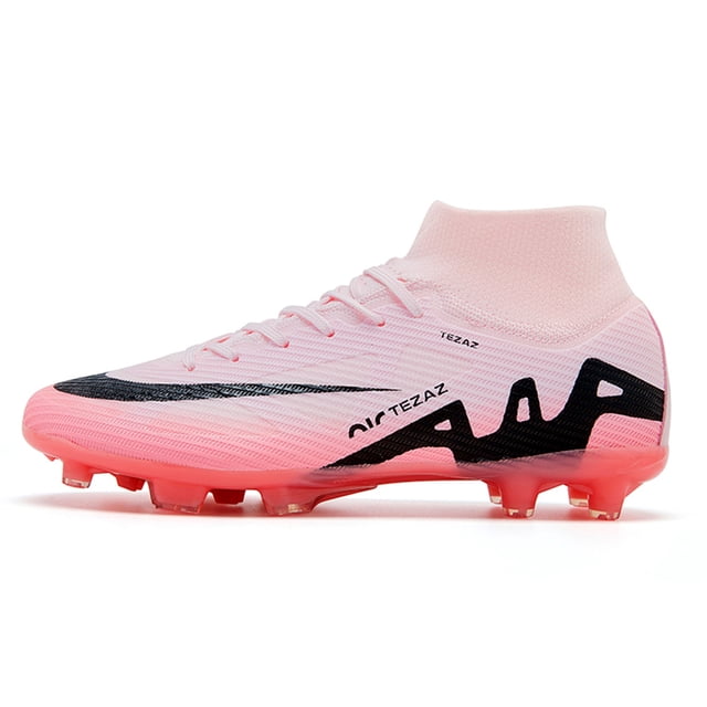 Zapatos Con Pinchos Caña Alta Botines Fútbol para Hombres Cordones Antideslizantes Y Adolescentes