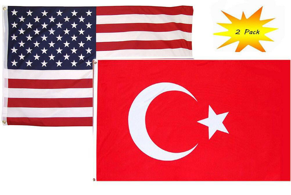 Turkey 3' X 2' 3ft x 2ft Flag With Eyelets Premium Quality Turkish Football 