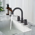 thumbnail image 3 of Wowow 8 in. Widespread Double Handle Bathroom Faucet with Pop-up Drain Kit in Oil Rubbed Bronze, 3 of 9
