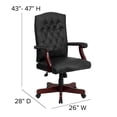 thumbnail image 3 of Scranton & Co Leather Swivel Office Chair in Black, 3 of 6