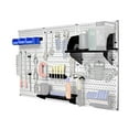thumbnail image 2 of 4ft Metal Pegboard Standard Tool Storage Kit - White Toolboard & Black Accessories, 2 of 7
