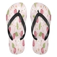 thumbnail image 2 of iauyy Unisex Printed Flip Flop Sandals - Lightweight Non-Slip Beach Shoes,Cherry and Flower, 2 of 8