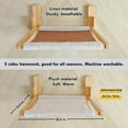thumbnail image 4 of Columpio Plegable de Madera Natural para Ventana de Gatos GesomePurrz, 4 of 6