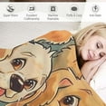 thumbnail image 3 of Chilfamy Golden Retrievers Blanket Gift Cute Blankets for Girls &amp; Boys - Orange Soft Fuzzy Throw for Couch, Sofa, 3 of 6