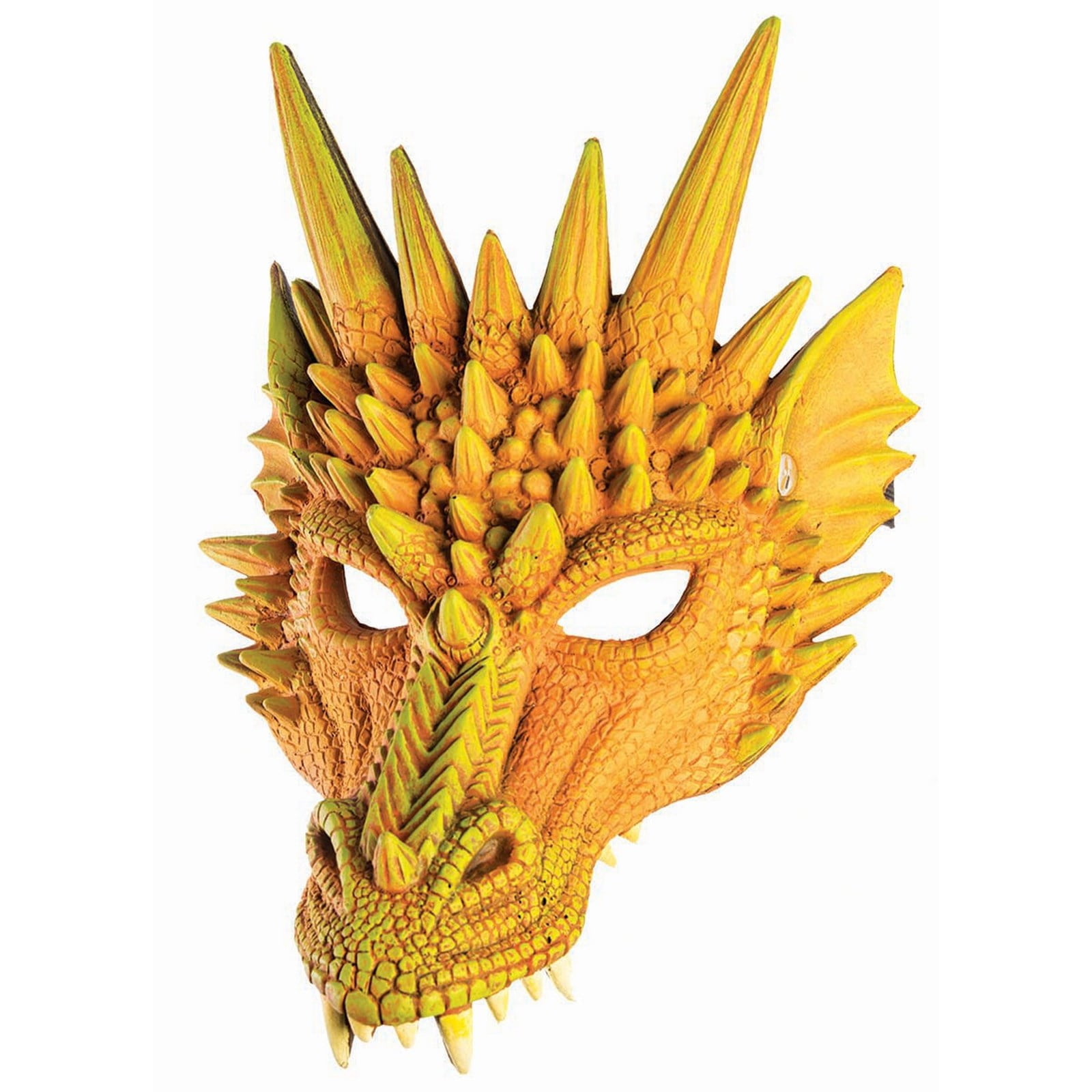 Dragon Half Mask Medieval Fantasy Latex Adult Halloween Costume Accessory Green 