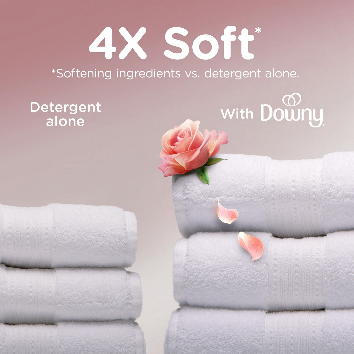 Assouplissant textile liquide Downy Infusions Bliss, parfum Ambre étincelant et rose 120 brassés, 2,4 L