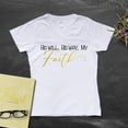 thumbnail image 2 of NanyCrafts' His Will His Way My Faith Ladies Modern Fit V-Neck Shirt, 2 of 2