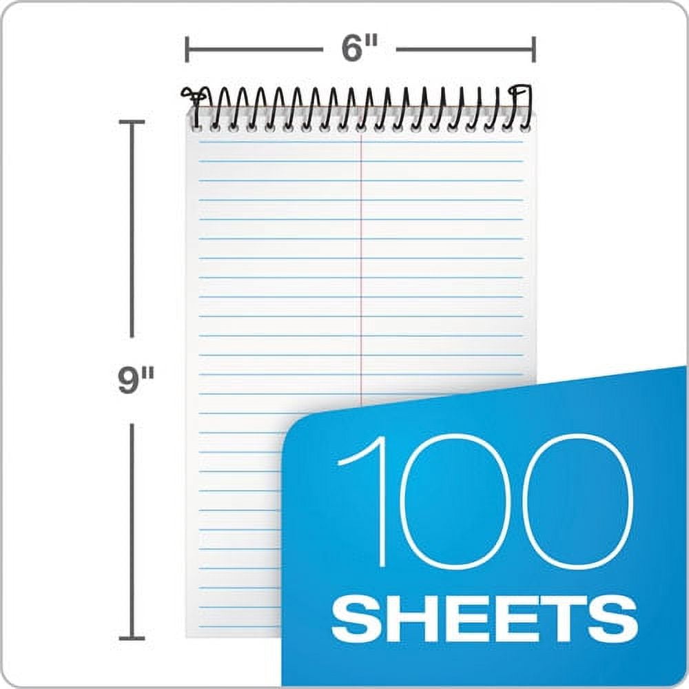 Docket Gold Steno Pads, Gregg Rule, Frosted White Cover, 100 White (heavyweight 20 Lb) 6 X 9 Sheets | Bundle of 5 Each