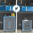 thumbnail image 2 of Upgraded Metal Tool Chest on Wheels, 2 Locking Doors, 360° Casters & Foot Pads, Large Capacity Mobile Tool Cabinet with Adjustable Organizer, 2 of 7