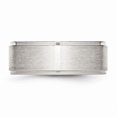 thumbnail image 2 of Stainless Steel Ridged Edge 8mm Brushed and Polished Band, 2 of 8