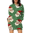 thumbnail image 2 of TIMIFIS Robe de Noël Moche pour Femmes, Manches Longues, Imprimé Bonhomme de Neige, Robe Chemise Décontractée Moulante avec Poche, 2 of 6