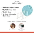 thumbnail image 5 of Spectrum Euro Kitchen Organizer, Dish Drying Rack for Kitchen Counter, Matte White, 5 of 6
