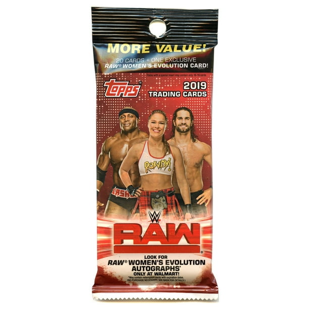 WWE Wrestling Topps 2019 Raw Trading Card VALUE Pack