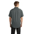 thumbnail image 2 of Port Authority Stain Resistant Short Sleeve Twill Shirt-M (Steel Grey), 2 of 6