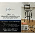 Mainstays Indoor Adjustable 24" or 29" Swivel Barstool, Grey Microfiber