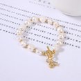 thumbnail image 2 of Pearl Bracelet Chain Link Baroque Culture Bossimi 14K Gold Filled Adjustable Fas, 2 of 3