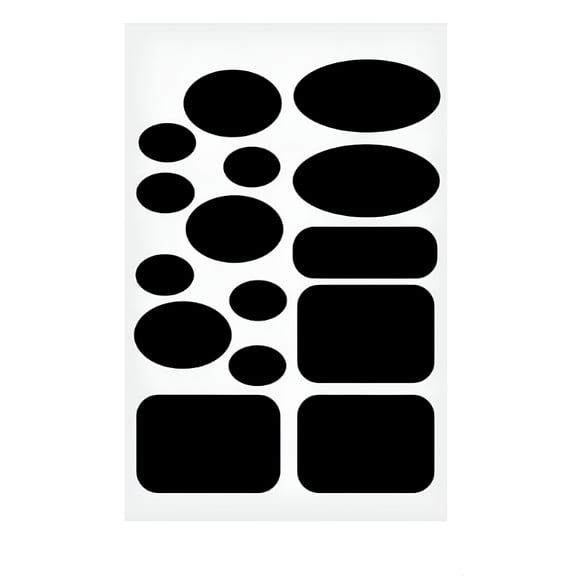 VANIDO Self adhesive repair patches for clothing repair 1 sheet of 15 pcs Black