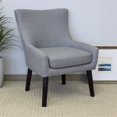 thumbnail image 2 of Boss Office Chaise de Réception Albany en Granit Gris et Noyer, 2 of 8