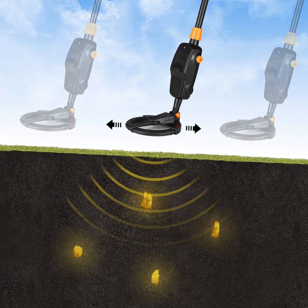 MIXFEER Children Lightweight Handheld Metal Detector Gold Digger Treasure Hunter Seeker with Waterproof Search Coil for Kids