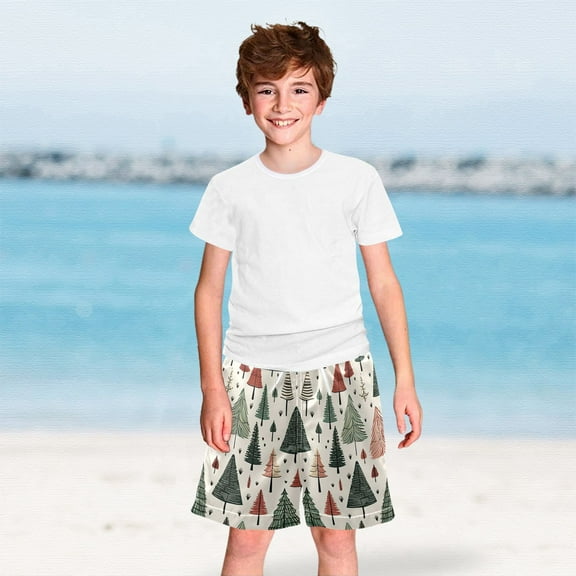 Christmas Alligators Gifts Boys Swim Trunks Boardshorts Swimsuit Quick Dry Board Shorts Bathing Suit 2-12T