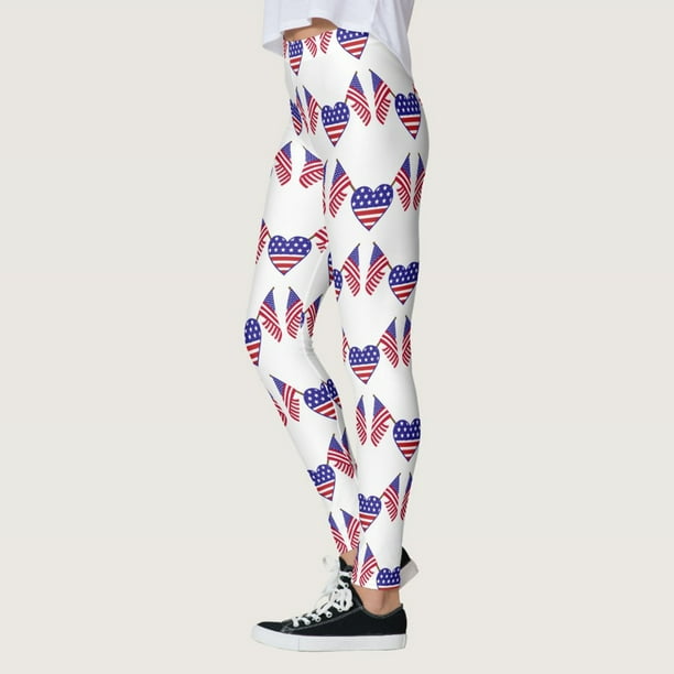 MKLEKYY Leggings push up para mujer, Día de la Independencia, estampado del 4 de julio, cintura alta, para yoga, correr, gimnasio, yoga, medias de compresión, yoga, correr, fitness. 201