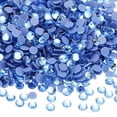thumbnail image 1 of Uxcell 1440 Piezas de Rhinestone Hotfix Flatback de 4.8mm, Gemas Redondas de Resina para Manualidades, Ropa, Decoración DIY, Arte de Uñas, (SS20, Azul), 1 of 7