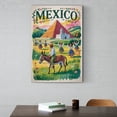 thumbnail image 6 of Nostalgic Cholula Retro Travel Poster Showing Countryside, Pyramid And Traditions Canvas Poster, 6 of 8