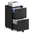thumbnail image 1 of VASAGLE 2-Drawer File Cabinet, Small Rolling Filing Cabinet for Home Office, Printer Stand, for A4, Letter-Size Documents, Matte Black, 1 of 6