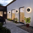 thumbnail image 4 of JSXing Aplique de pared LED Eclipse, L&aacute;mpara de Pared para Exterior y Interior, lampara de pared moderno negro. Impermeable IP65. Blanco c&aacute;lido/Blanco. CA 12 W cableado. Aluminio, 4 of 7