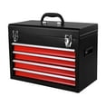 thumbnail image 6 of POWANLI 2-IN-1 Tool Chest & Cabinet, High Capacity Rolling Tool Box with Wheels and 5 Drawers, Wheels Lockable, Organizer, for Garages, Warehouses, Workshops, Repair Shops, Red, 6 of 10