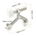 thumbnail image 2 of Puerta Topes, 3uds 2-1/6" x 1-7/9" - Zinc Aleación Bisagra Pasador Puerta Parada, K Tipo Ajustable Puerta Tope con Goma Parachoques Puntas (Níquel), 2 of 6