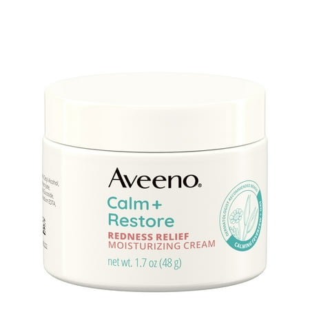 Aveeno Calm + Restore Redness Relief Cream Face Moisturizer 1.7 oz