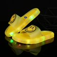 thumbnail image 1 of Sanlin 2020, zapatillas con luz LED, zapatillas para niños, sandalias de baño para bebés, chanclas para niños y niñas, zapatos para el hogarzhangyuxiangyellow smile+28-29size/16.5cm zhangyuxiang unisex, 1 of 2