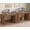 Brown, variant on 2 Person Desk with 5 Drawers and Power Outlets, 78.7 Inch Long Computer Desk with Storage File Cabinet, Two Person Home Office Double Desk with Storage, Brown and White