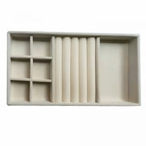 LAMIRO Stackable Jewelry Organizer Trays Drawer Inserts, Velvet Earring Display Trays, Box Ring Holder Necklace Case, Storage for Bracelet Brooch Watch