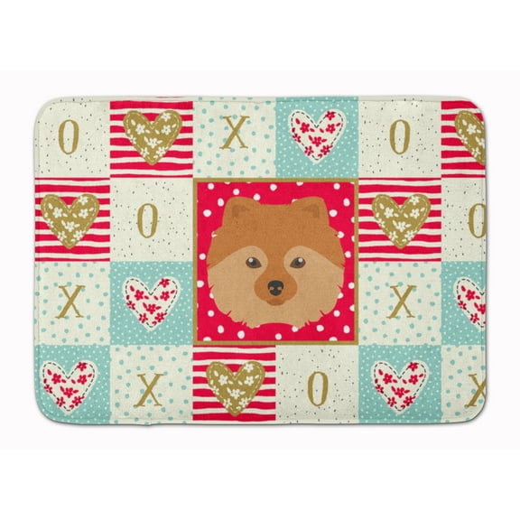 German Spitz Love Machine Washable Memory Foam Mat