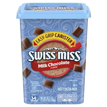 Swiss Miss Milk Chocolate Flavored Hot Cocoa Mix, 38.27 OZ Square Canister