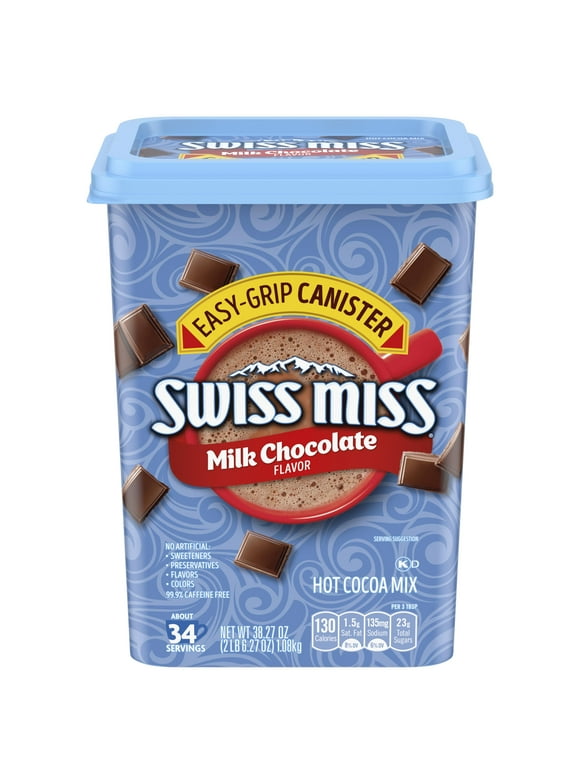 Swiss Miss Classics Milk Chocolate Hot Cocoa Drink Mix, 38.27 Oz Canister