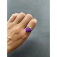 thumbnail image 1 of Purple Copper Turquoise Ring, 925 Sterling Silver Rings Cabochon Stone Ring, 1 of 9