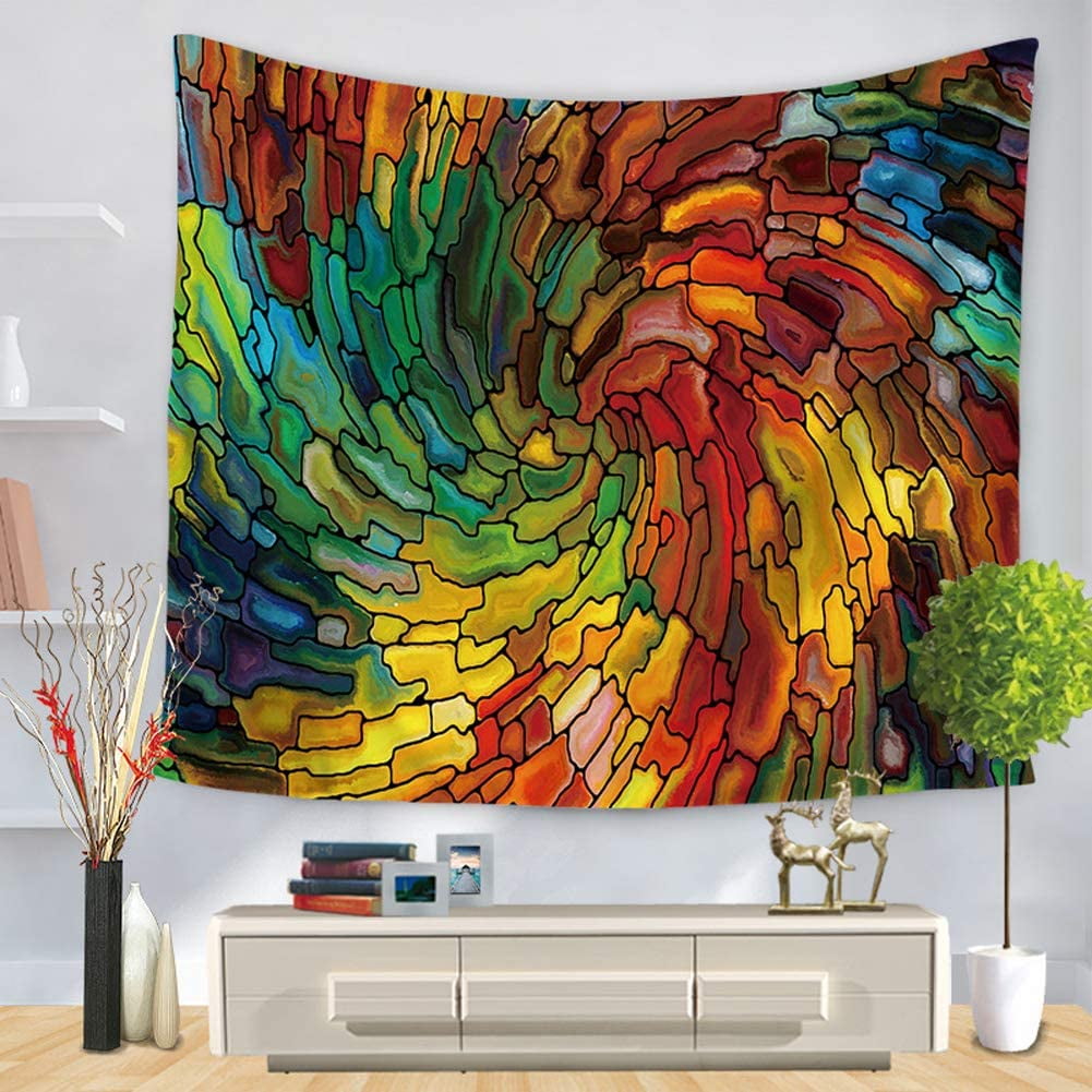 Bright colored tapestry shop