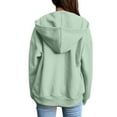 thumbnail image 3 of Women's Hoodies And Sweatshirts Stylish Solid Zip Up Jacket For Everyday Wear Long Sleeve Coat Mom Sweater United Sweatshirt Womens Quarter Zip Pullover Athletic Womens Warm Hoodie Hoodie Soft Color, 3 of 5