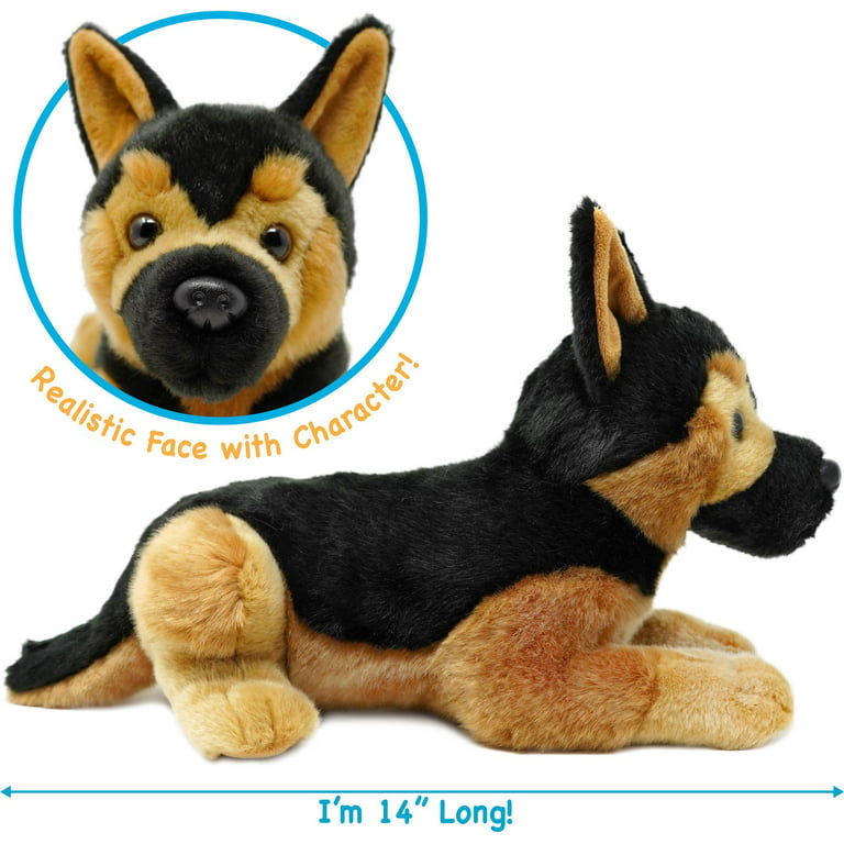 Gretchen the German Shepherd | 12 Inch (Not Including Tail Measurement!)  Stuffed Animal Plush Dog | By Tiger Tale Toys