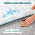 thumbnail image 3 of Bare Home Waterproof Mattress Pad - Deep Pocket Fitted Cover - Twin XL, White, 3 of 9