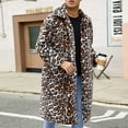 thumbnail image 6 of Tawop Coats for Men Faux Fur Thermal Long Sleeve Mens Winter Coats,Coffee,2XL, 6 of 9