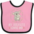 thumbnail image 3 of Inktastic My Abuelita Loves Me Girls Girls Baby Bib, 3 of 4