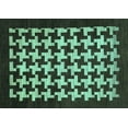 thumbnail image 1 of Ahgly Company Machine Washable Indoor Rectangle Abstract Turquoise Blue Modern Area Rugs, 8' x 10', 1 of 4